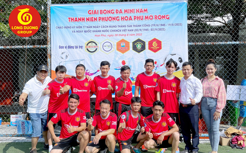 Long Dương Group đồng tài trợ tổ chức giải bóng đá mini nam thanh niên phường hòa phú mở rộng